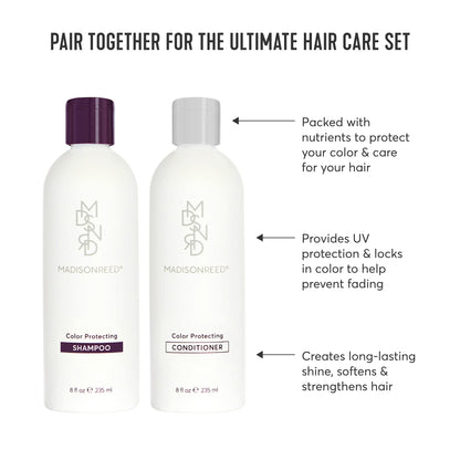 White Smoke Madison Reed Color Protecting Conditioner, Locks in Color & Prevents Fading, Nourishes & Strengthens Hair, infused With Keratin & Argan Oil, Sulfate-Free - 8 Fl Oz (236 Ml)