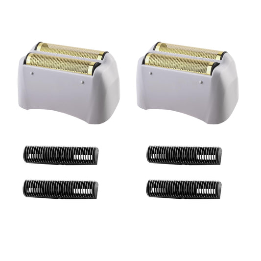 White Smoke Replacement Foil Compatible with andis Foil Shaver TS-1 TS-2 17235 17150 17200, Replacement Head & Blades Compatible with andis TS-1 17235 TS-2 Pro Foil Lithium Titanium Foil Shaver, Gray - 2 Pack