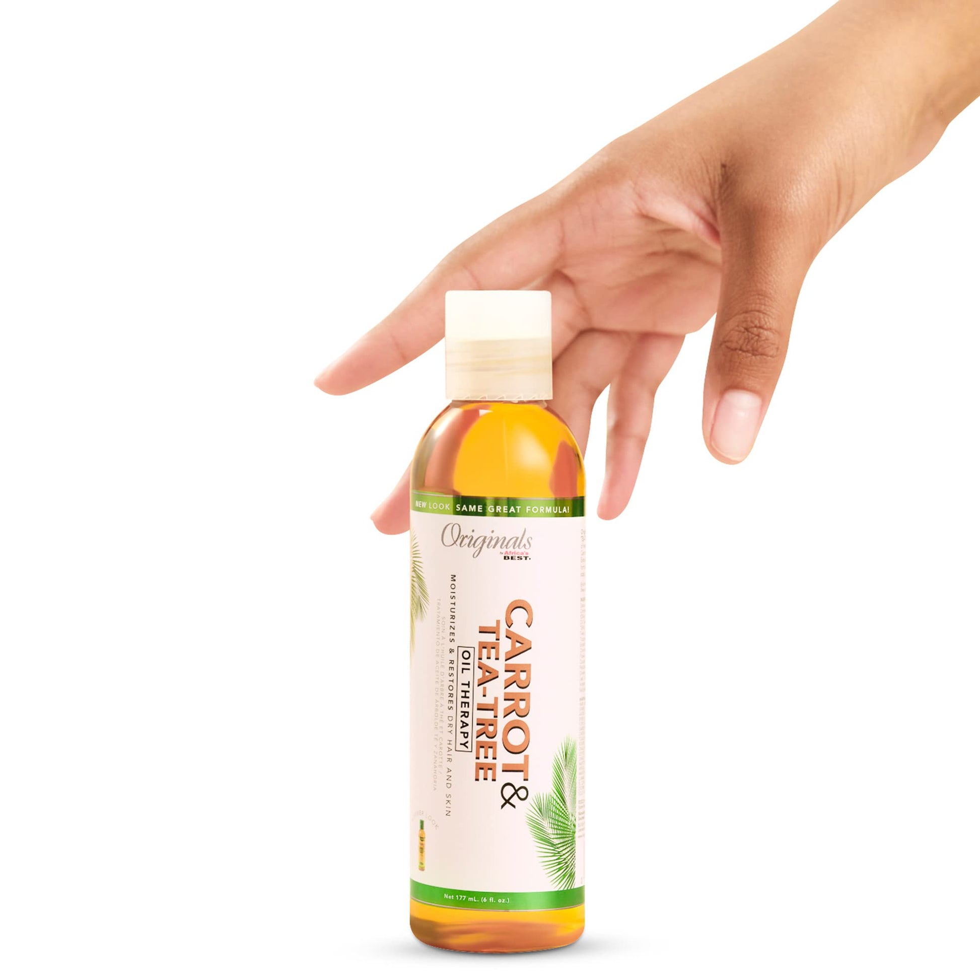 White Smoke Originals by Africa's Best Carrot Tea Tree Oil Therapy, For Body, Hair and Scalp, Natural Organic Oils Repair, Restores Stimulates, Revitalizes &, Rejuvenates, 6 oz