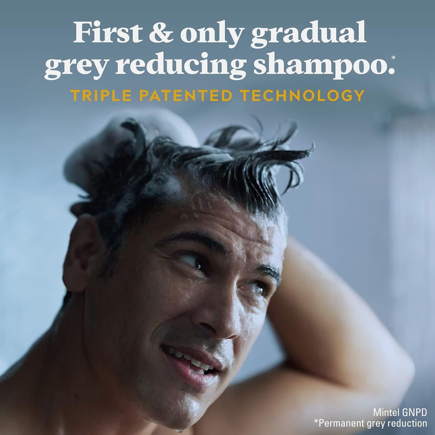 Black Just for Men Control GX Grey Reducing 2-in-1 Shampoo and Conditioner, Gradual Hair Color with Keratin for Stronger Thicker and Healthier Looking Hair, 4 Fl Oz - Pack of 3 (Packaging May Vary)