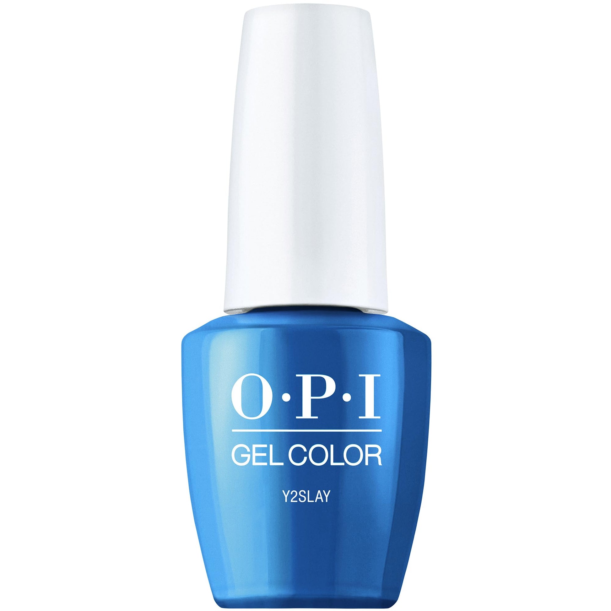 White Smoke OPI GelColor Y2Slay | Opaque Bright Blue Metallic UV Cure Gel Nail Polish | Metallic Mega Mix Collection
