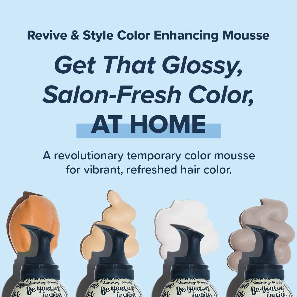 Pale Turquoise Truhair Revive and Style Color Mousse (Warm, Dark Brown)