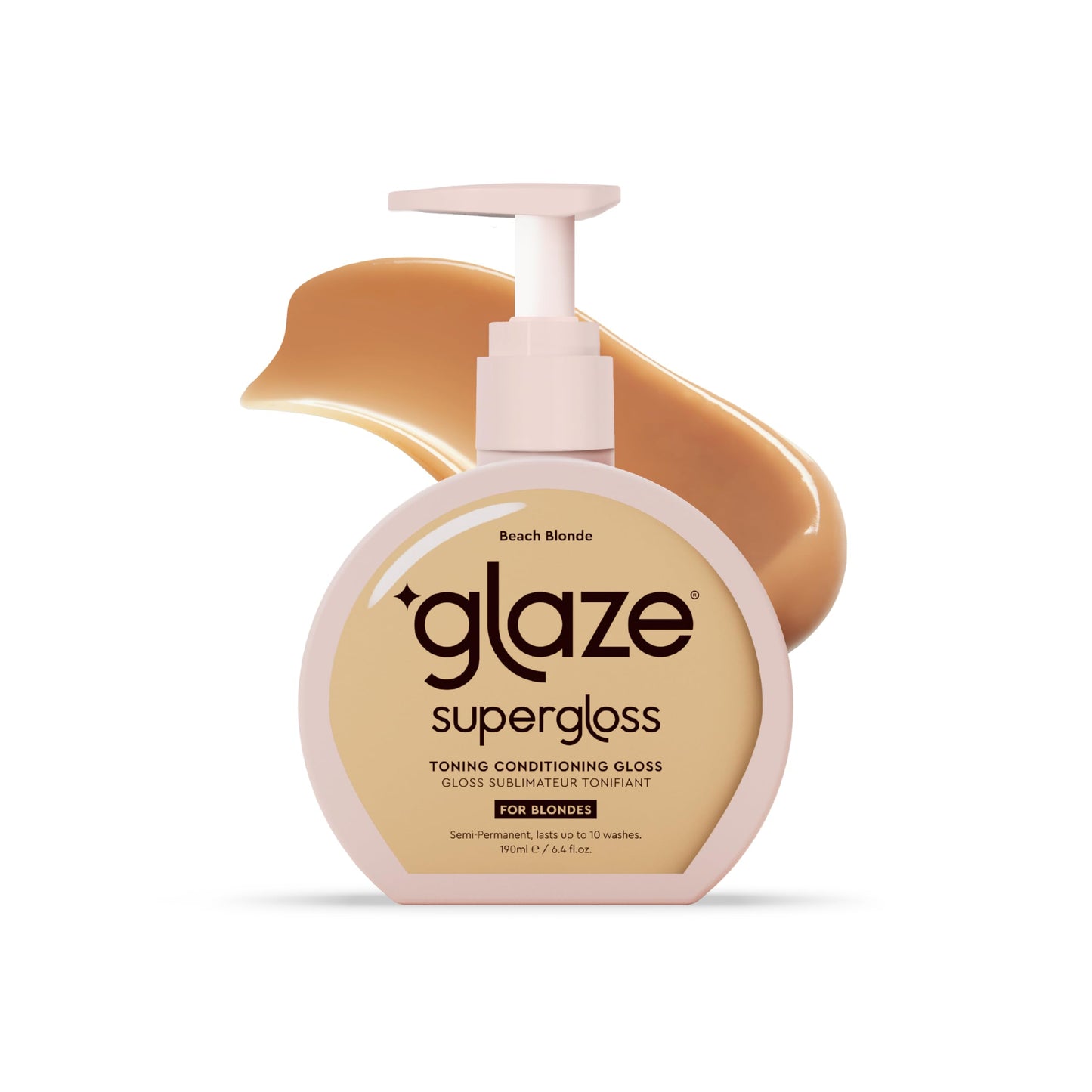 White Smoke Glaze Supergloss Color Conditioning Gloss With Dispensing Pump – Hydrating Semi-Permanent Color Hair Gloss & Shine Boost – For Medium to Dark Blonde Hair – 6.4 Fl Oz - Warm Blonde