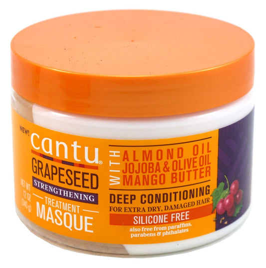 White Smoke Cantu Grapeseed Treatment Masque 12 Ounce Jar (Pack of 2)