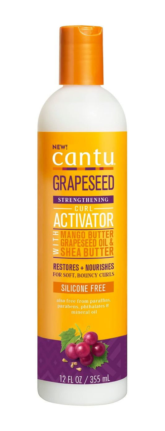 White Smoke Cantu Shea Butter for Natural Hair Moisturizing Curl Activator Cream, 12 Ounce