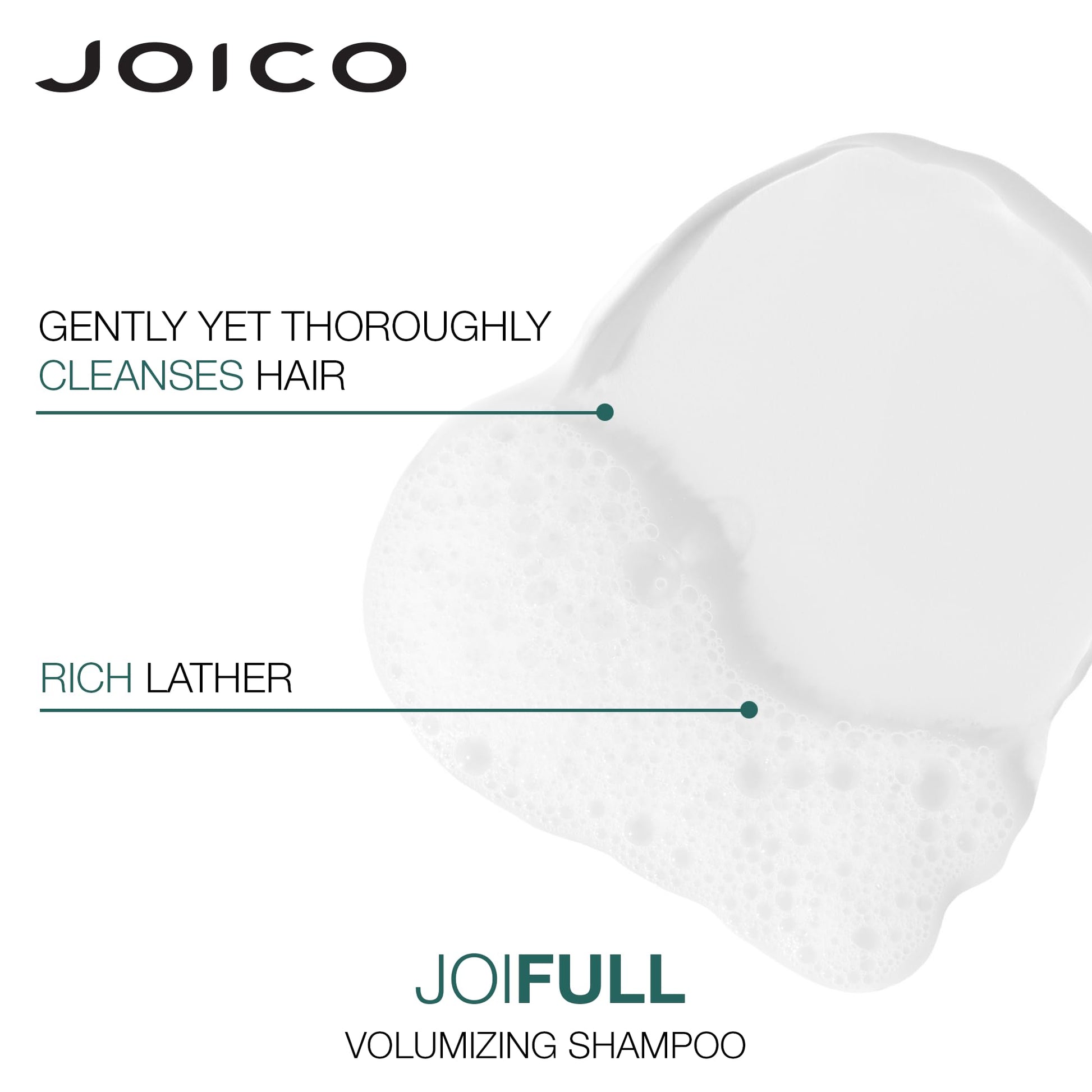 White Smoke Joico JoiFULL Volumizing Shampoo & Conditioner Set | Plush & Long-Lasting Fullness | Boost Shine | For Fine / Thin Hair