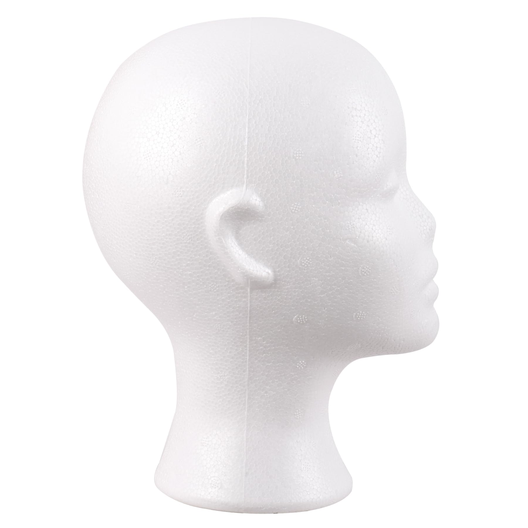 White Smoke MapofBeauty Styrofoam Foam Mannequin Head Stand Wigs Display Styling Hat Storage Lightweight DIY Wig Head (White)