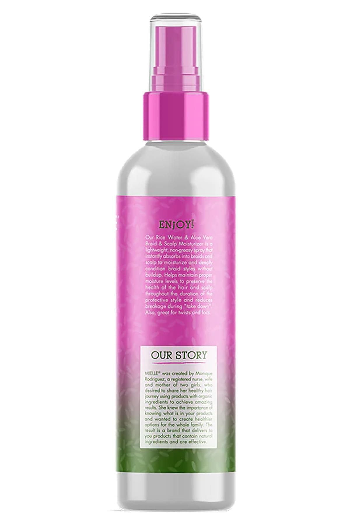 White Smoke Mielle Rice Water & Aloe Vera Blend Braid & Scalp Moisturizer 8 Fl Oz (Pack of 2)