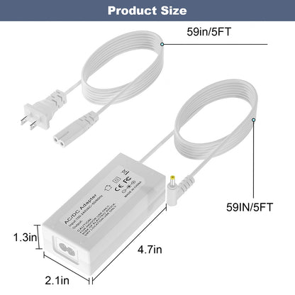 White Smoke 28V Power Cord for OPI LED Light Professional Gel Curing Nail Dryer Lamp Compatible with OPI LED LAMP 2017 GL902 Dual Cure Nail Light Power Adapter Charger