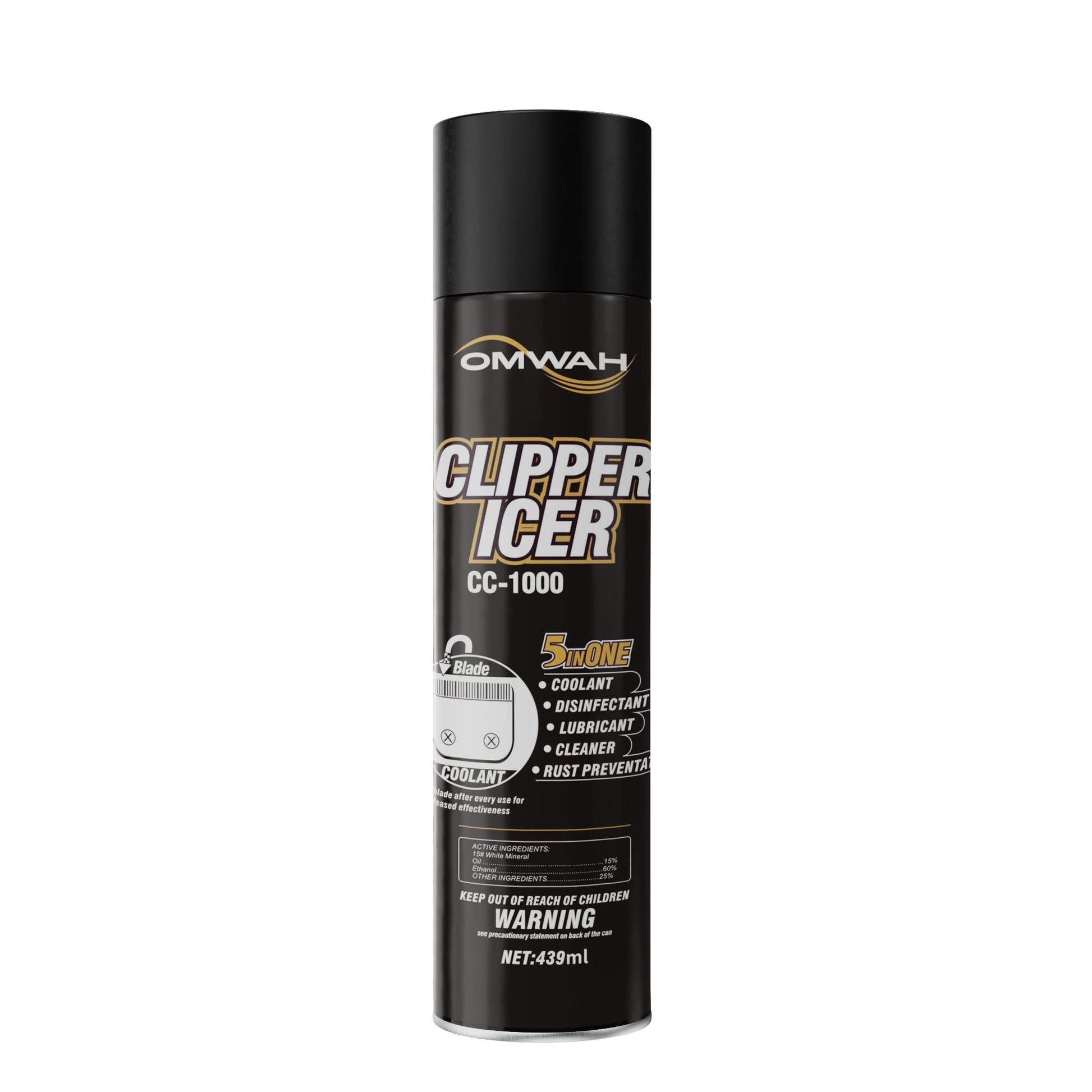 Dark Slate Gray OMWAH 5 in 1 Clipper Icer Blade Cleaner and Lubricant Clipper Spray 1 Pack (15 oz.)…