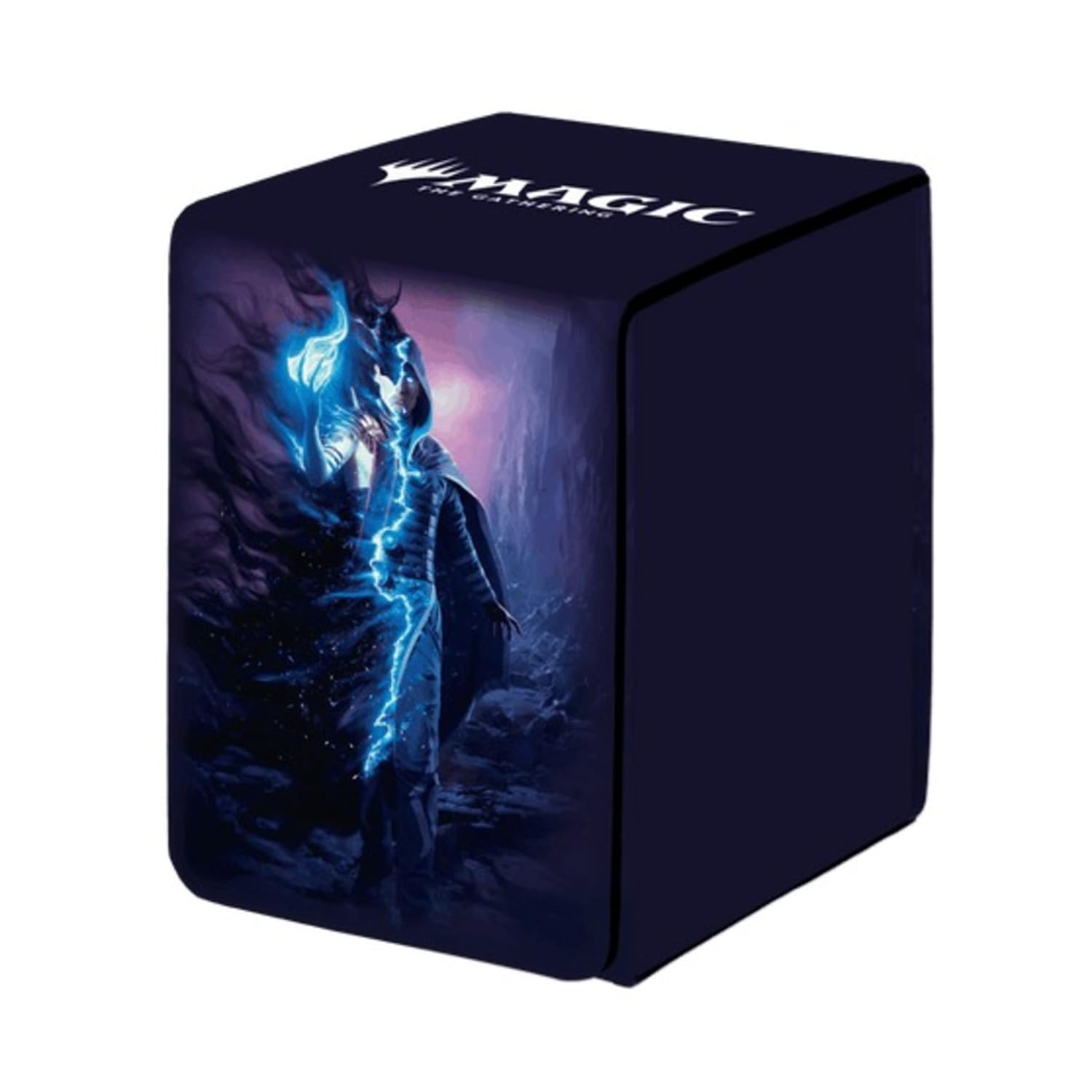 Black Ultra Pro - Outlaws of Thunder Junction Alcove Flip Deck Box Ft. Jace for Magic: The Gathering, Collectible Compact Deck Storage Solution Protection Box