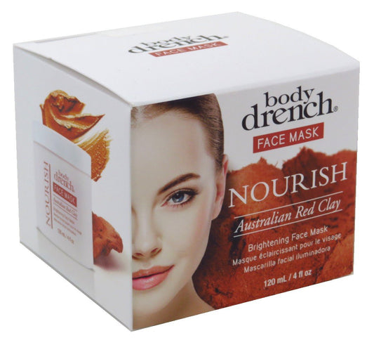White Smoke Body Drench Face Mask Nourish Australian Red Clay 4 Ounce Jar (120ml) (2 Pack)