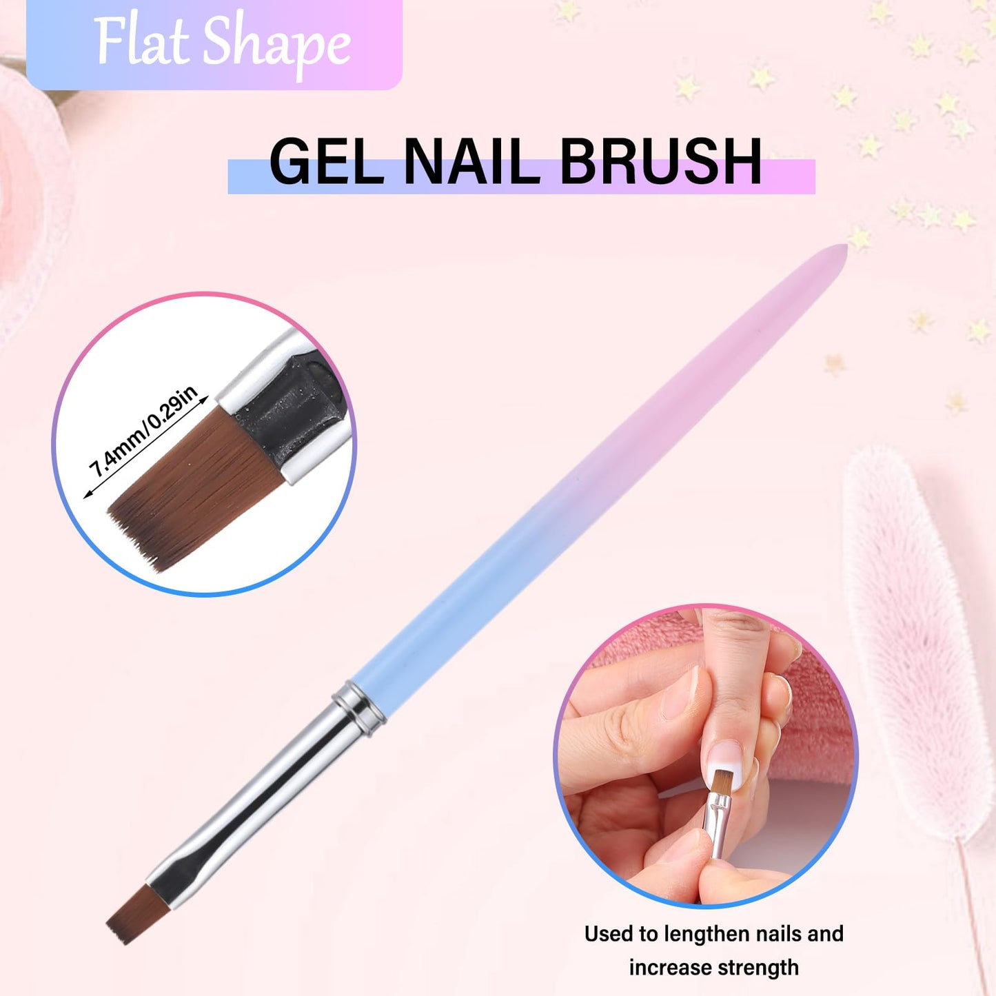 Misty Rose INENK for OPI Nail Polish Remover, 3PCS Nail Clean UP Brushes for Cleaning Polish Mistakes on the Cuticles, Acetone Resistant Nail Brush for Nail Art and Designs