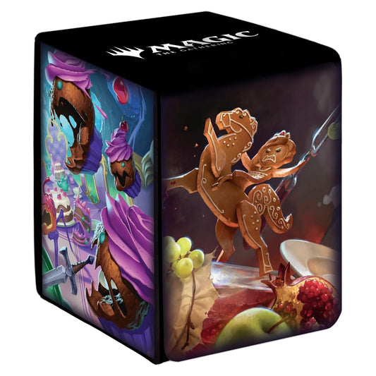 Black Ultra Pro - Wilds of Eldraine Alcove Flip Deck Box Food Fight for Magic: The Gathering, Protect & Store Commander MTG Decks, Collectible Card Storage, Standard Size Cards, Trading Cards
