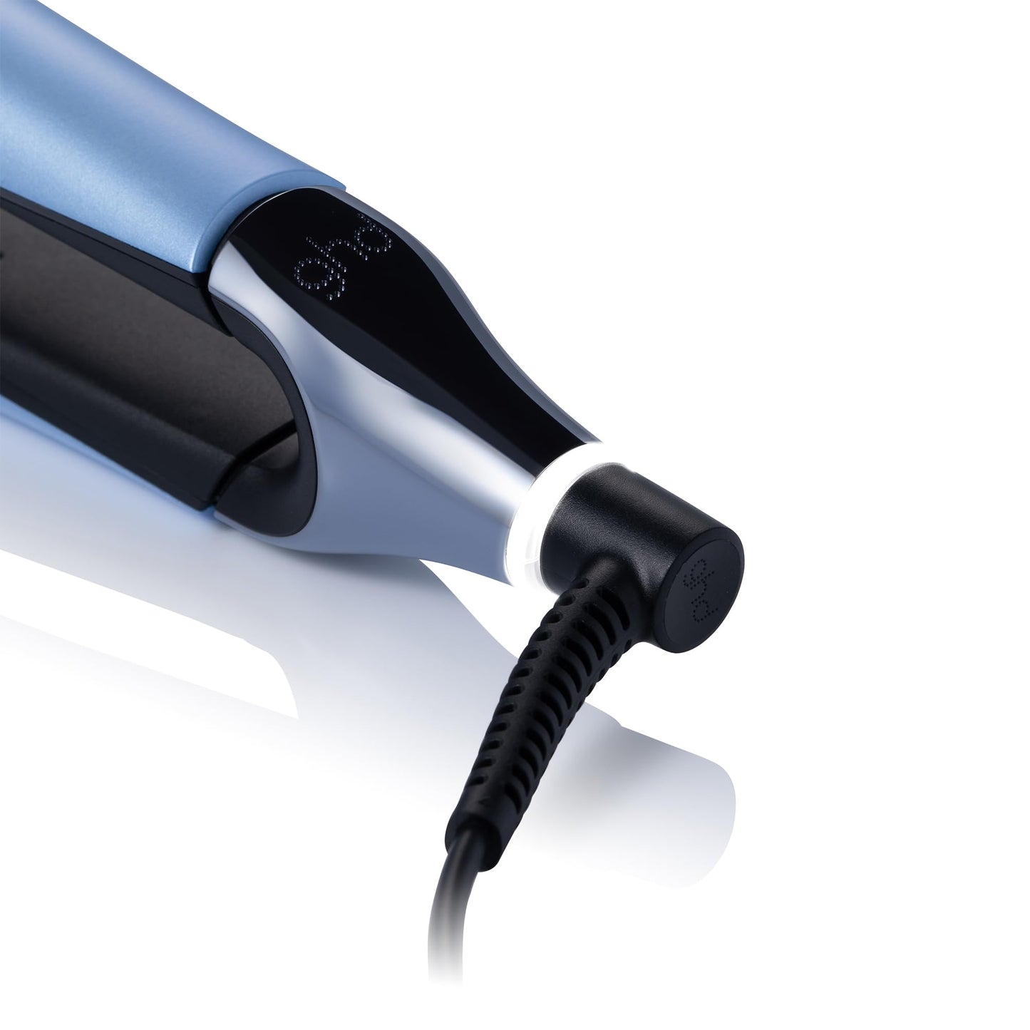 White Smoke ghd Chronos Styler - 1” Smart Flat Iron Hair Straightener with HD Motion-Responsive Technology, Faster Styling, 24-Hour Results, More Shine, Less Frizz, and No Extreme Heat Damage - ICY Blue
