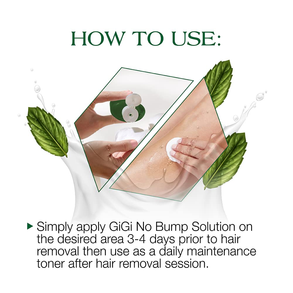White Smoke GIGI No Bump Skin-Smoothing Topical Solution, Helps Prevent Razor Burns, Hair Bumps, and Ingrown Hair After Waxing or Shaving, Soothes and Calms Skin, Suitable for Men and Women, 4 fl oz - 1 Pack