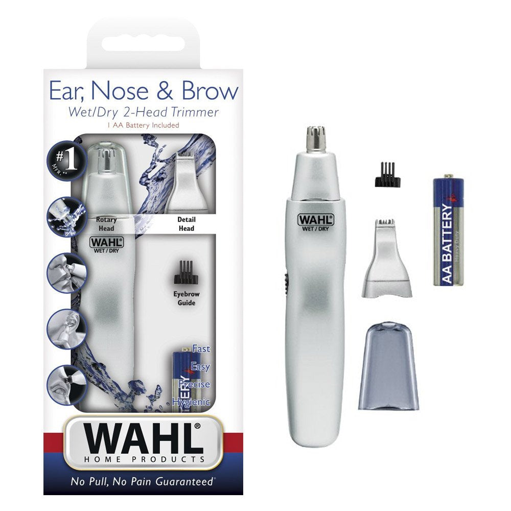 White Smoke WAHL Trimmers Ear, Nose, Brow Wet Or Dry Dual Head