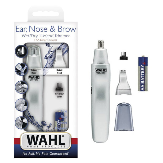 White Smoke WAHL Trimmers Ear, Nose, Brow Wet Or Dry Dual Head