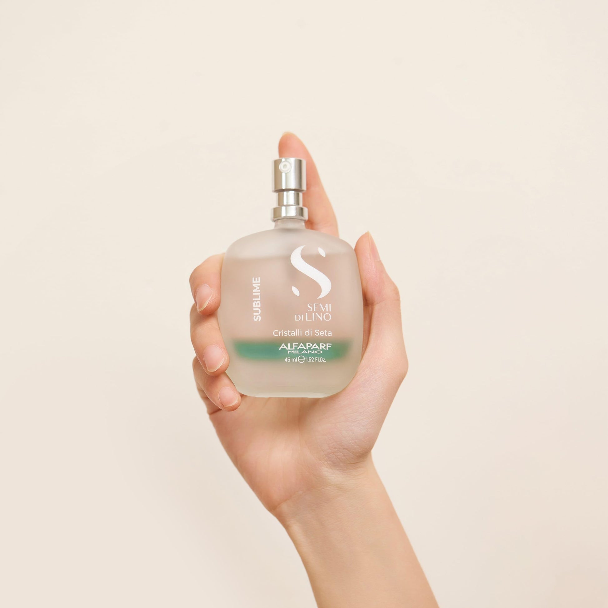 Antique White ALFAPARF MILANO Semi di Lino Cristalli di Seta Hair Oil Serum for Fine Hair - Provides Brilliant Shine and Protection - Bi-Phase Serum for Thin Hair - Color Safe - Hydrates, Strengthens (1.52 fl oz)