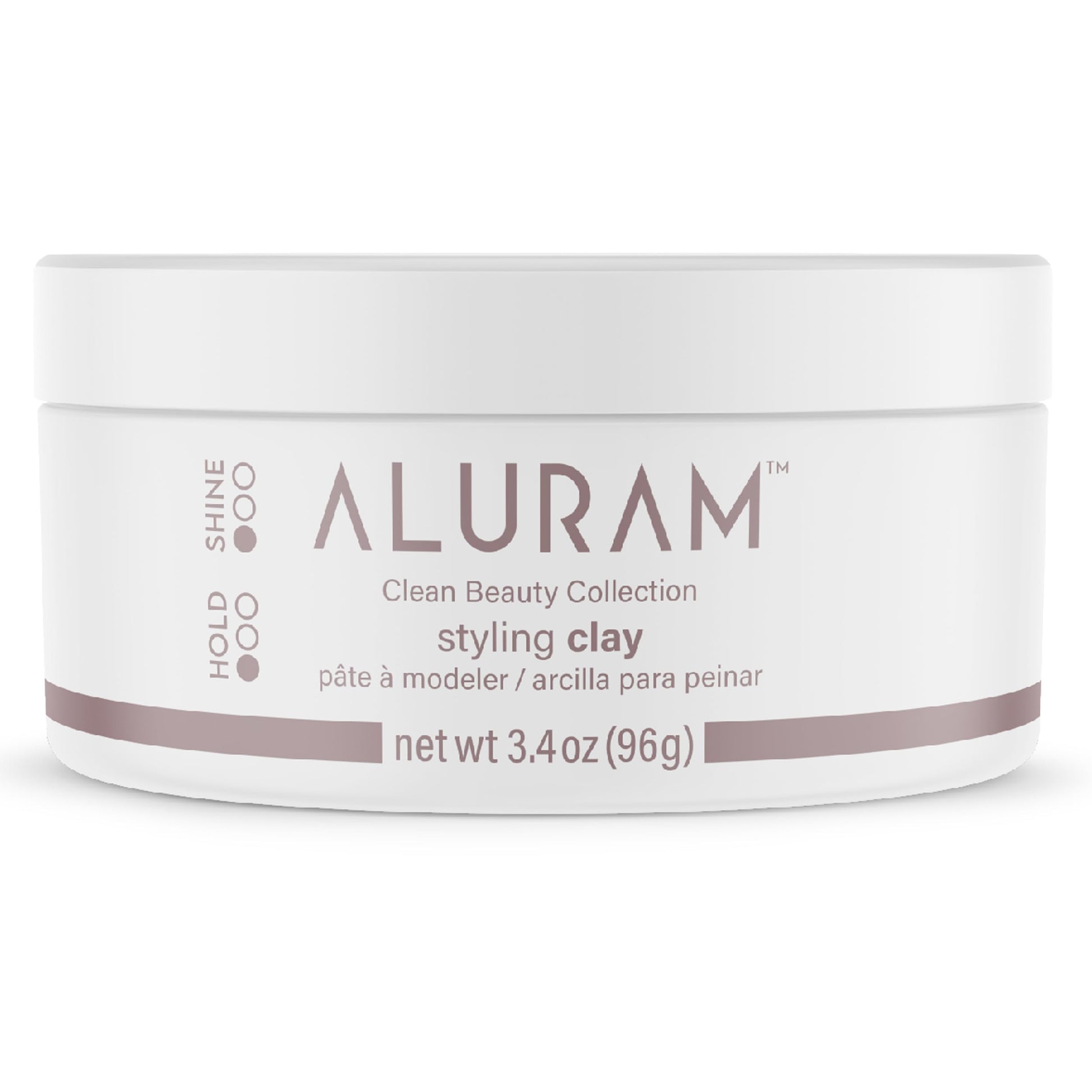 Lavender ALURAM Hair Styling Clay, Soft Satin Finish, Clean Beauty Haircare for All Hair Types, 3.4 Fl Oz