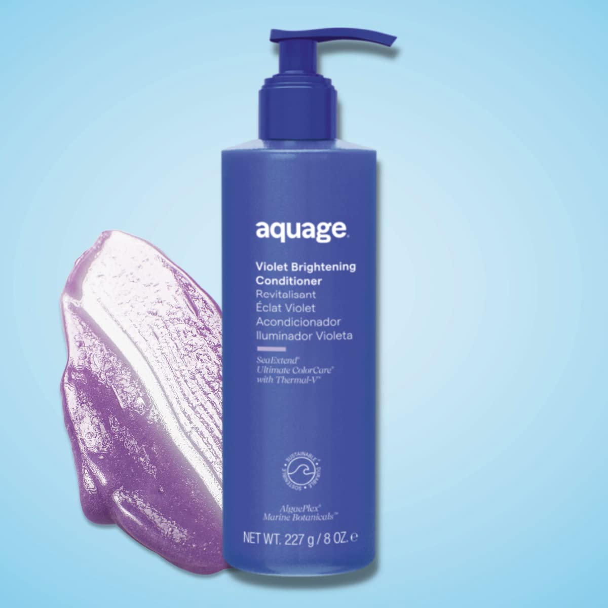 Light Blue Aquage Violet Brightening Conditioner 8 Fl Oz