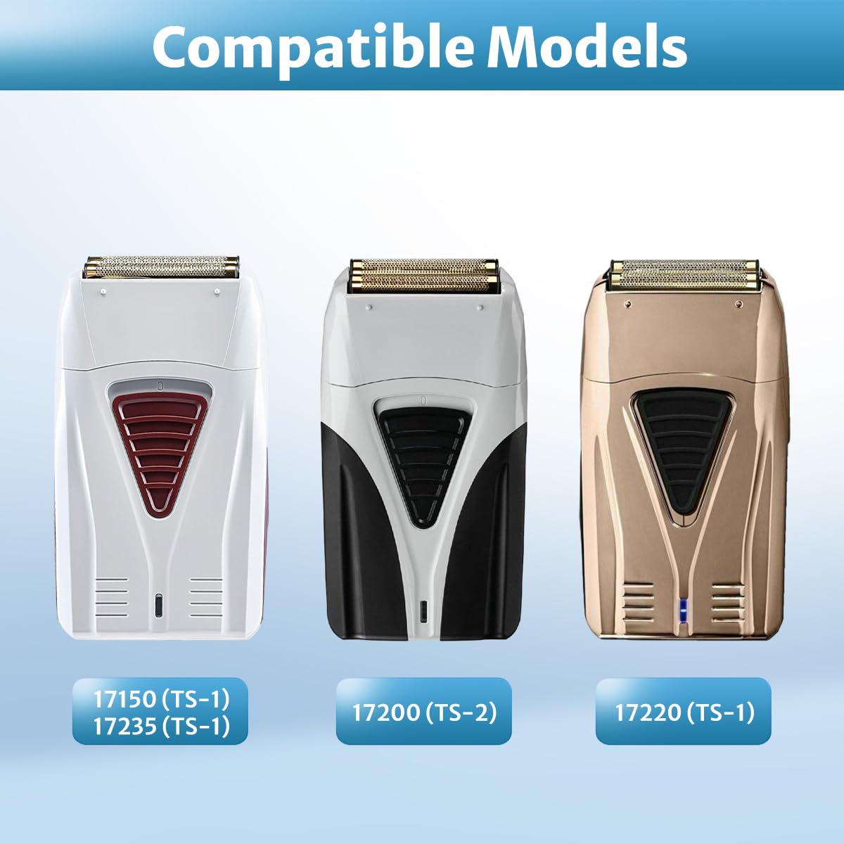White Smoke Foil Shaver Replacement Foil Compatible with Andis Foil Shaver TS1 (17150, 17235, 17220) and TS2 (17200), 1Pack
