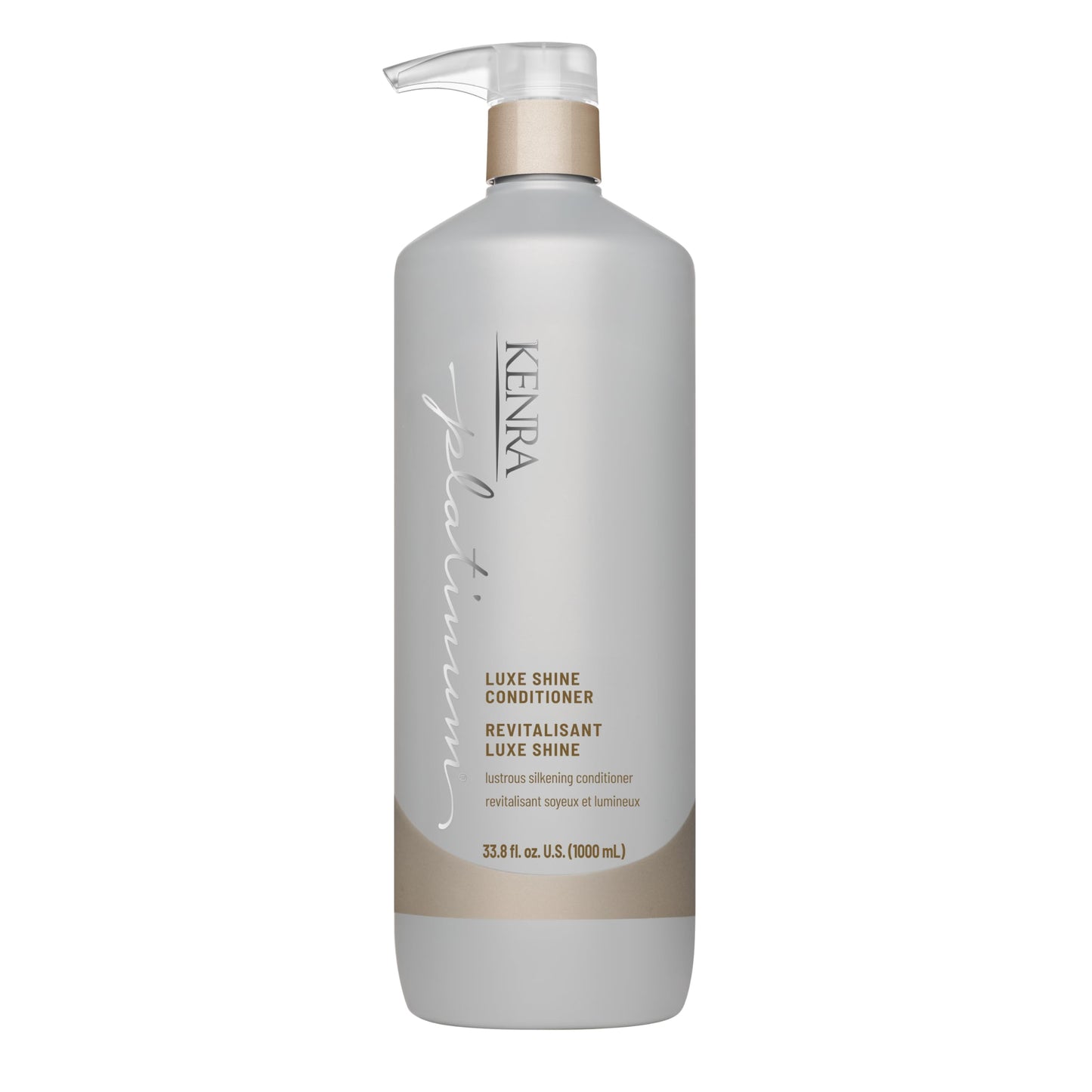 Gray Kenra Platinum Luxe Shine Conditioner | High Shine | Smoothing Conditioner for Frizzy Hair | For Dull Hair | Sulfate Free | Color Safe 33.8oz