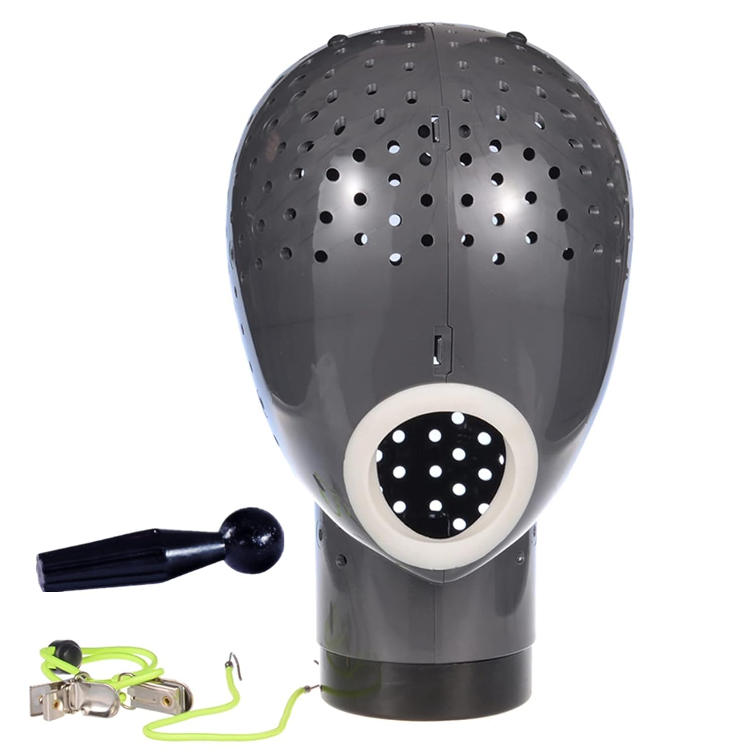 White Smoke HOMEGOAL Hair Dryer Wig Stand Holder Mannequin Head, Drying Wig From Inside to Outside, Quickly, Easily, For Lace Scalp Cap Net (Dark Grey)