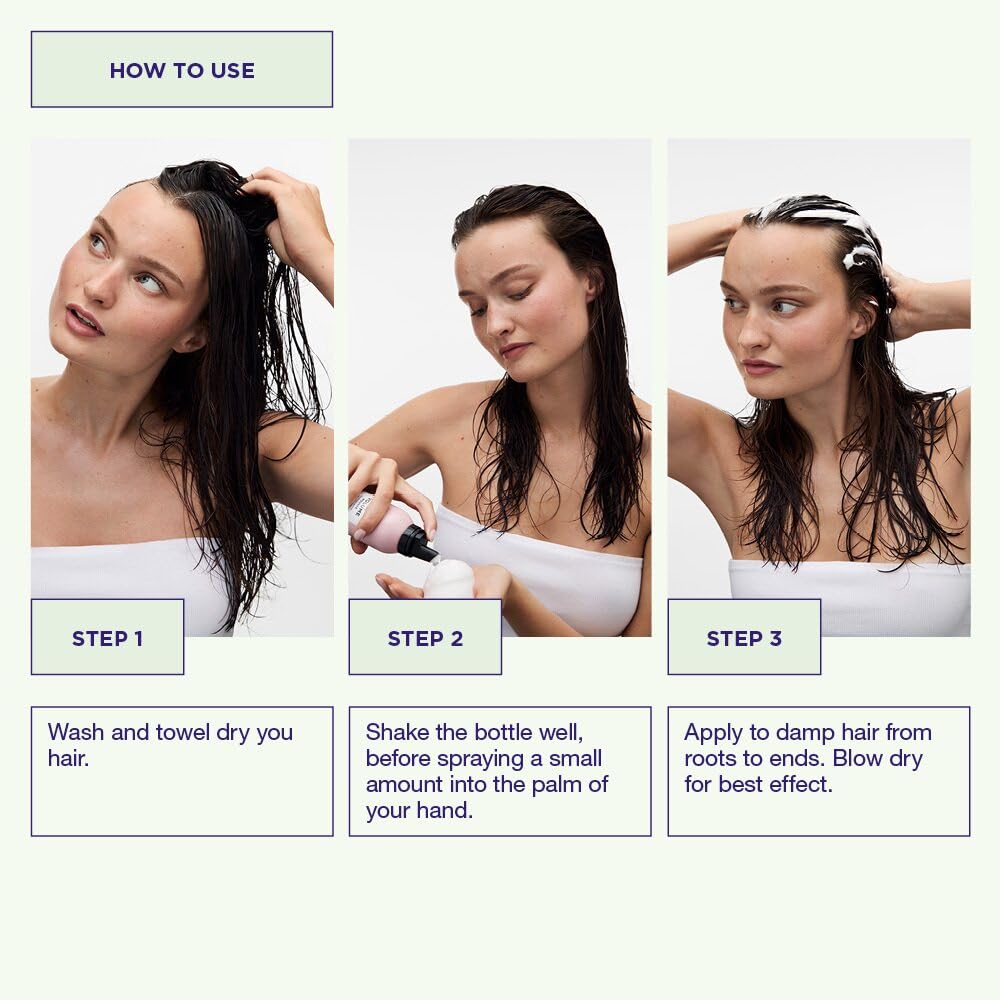 White Smoke Maria Nila Pure Volume, Volumizing Mousse for Thicker Hair, Panthenol/Provitamin B5 Gives Volume to Thin & Fine Hair, 100% Vegan & Sulfate/Paraben free, 5.1 Fl Oz