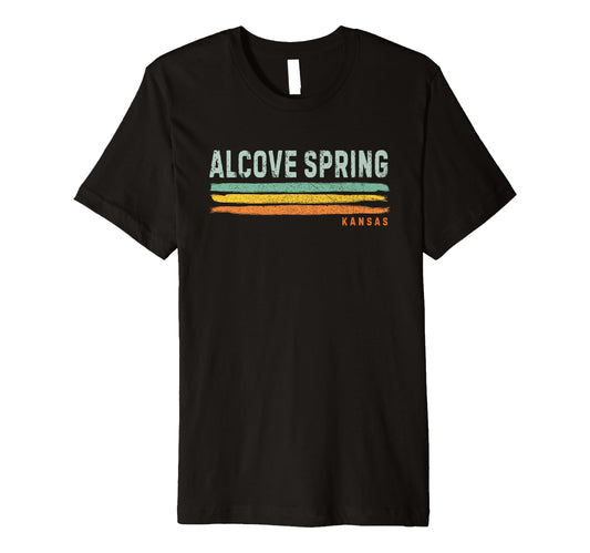 White Smoke Vintage Stripes Alcove Spring KS Premium T-Shirt