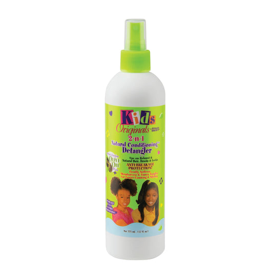 White Smoke Originals by Africa's Best Kids 2-n-1 Natural Conditioning Detangler, 12oz Bottle, Formulated with Extra Virgin Olive Oil, For Natural, Texturized, or Relaxed Hair