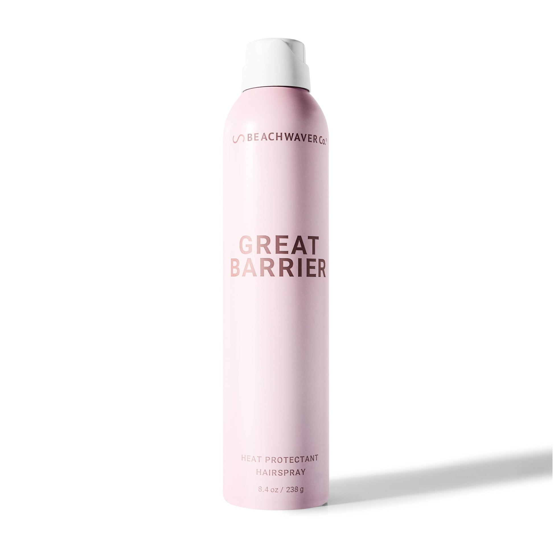 White Smoke The Beachwaver Co. Great Barrier Heat Protectant Hair Spray - Full Size (8.4 Oz) | Multi-Purpose Treatment for Heat Protection, Flexible Hold & No Frizz | Polynesian Pink Sugar Fragrance