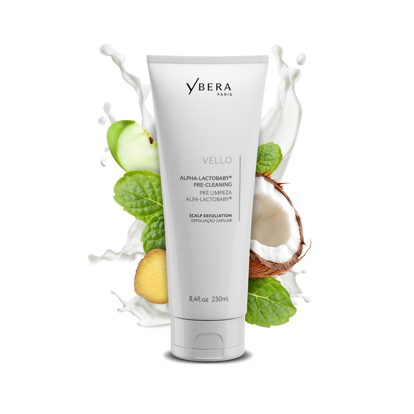 White Smoke Ybera SCALP SCRUBBER Vello Pre Cleanse Scalp Scrub & Scalp Exfoliator, Pre Shampoo Scalp Treatment for Scalp Detox, Scalp Treatment to Prepare Hair Growth Products for Women & Men, 250ml