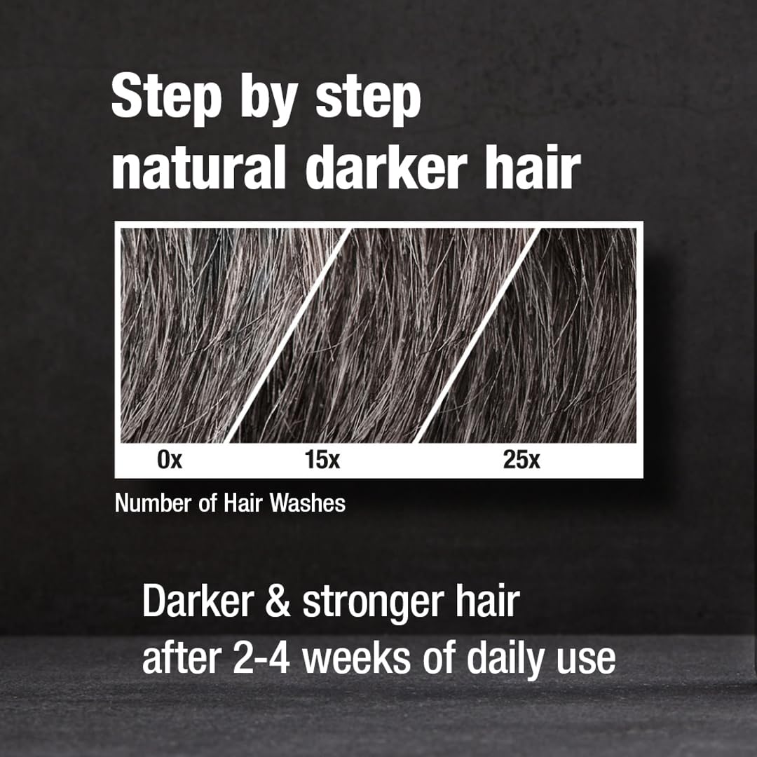 Black Alpecin Gray Attack Caffeine & Color Shampoo for Men 6.76 Fl Oz | Gradually Darker and Stronger Hair | Natural Looking Color Effect for Less Grays | Leaves Hair Feeling Stronger