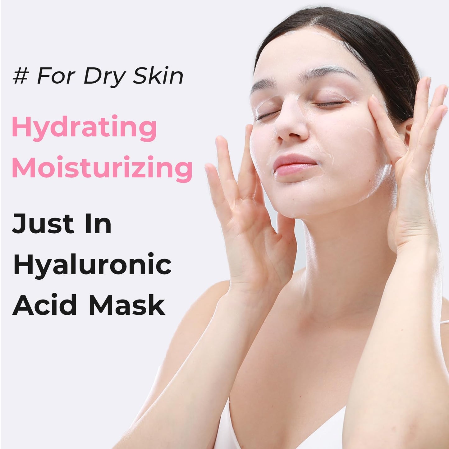 Lavender Blush +WIS+ Intensive Hydrating Natural Face Masks 24 EA | Hyaluronic Acid & Collagen | Tend Skin, Sensitive Skin Safe | Pore Minimizing, Elasticity Boost | Dehydrated Skin Repair | Galentines Gifts Bulk