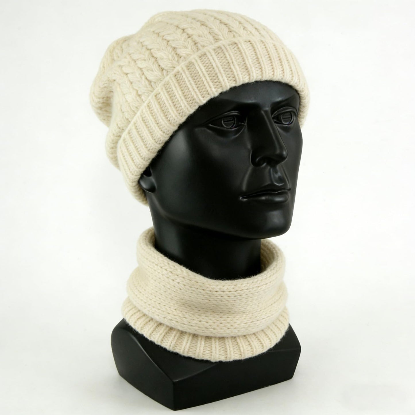 Black LIAMTU Mannequin Head Male Face Model Display Stand for Wigs Hat Glasses Mask Headphone (black)