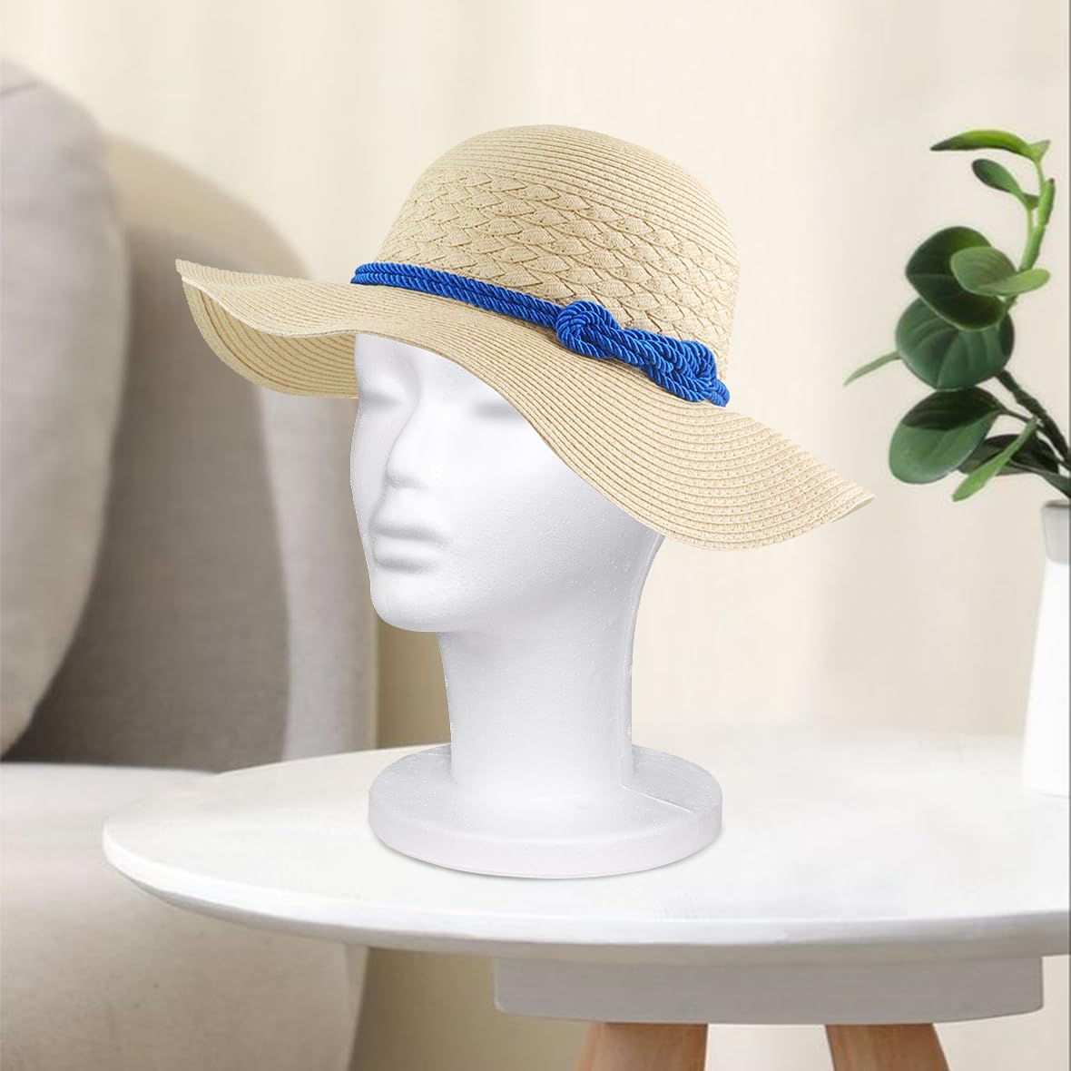 Antique White Leeven 3 Packs Foam Wig Head Female Styrofoam Mannequin Head Stand for wigs foam heads Wig Display for Style, Model, Display Hair, Hats, Hairpieces, Mask , Salon and Travel