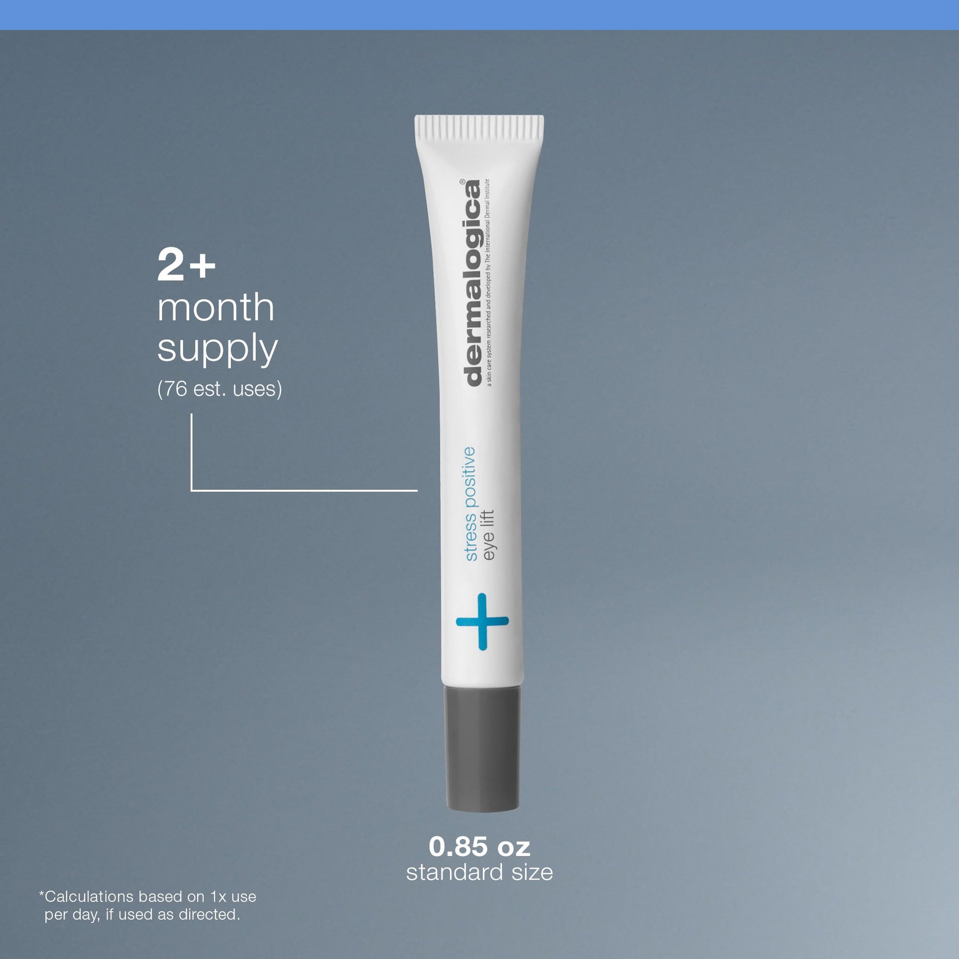 Slate Gray Dermalogica Stress Positive Eye Lift Mask, Eye Cream with Hyaluronic Acid - Brightens Dark Circles and Visibly De-Puffs the Under-Eye Area