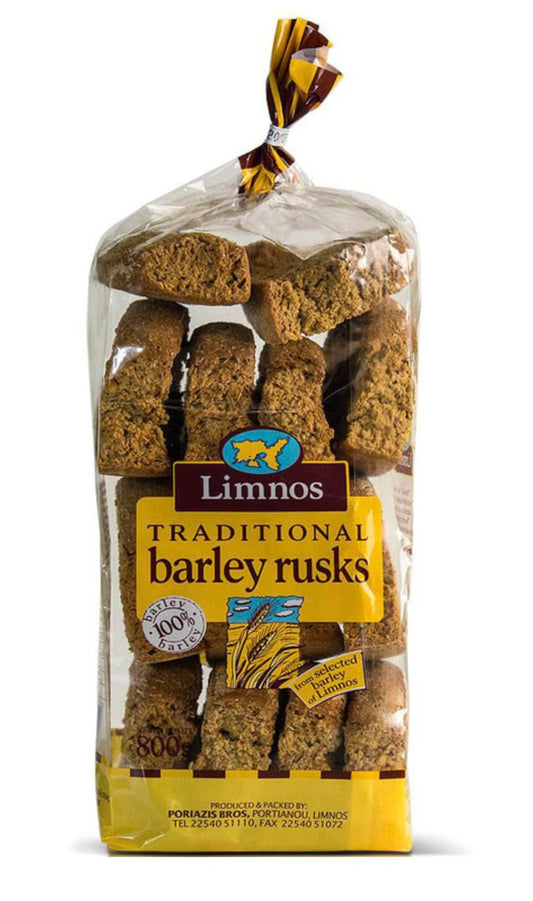 White Smoke Limnos Barley Rusks, 800g Bag