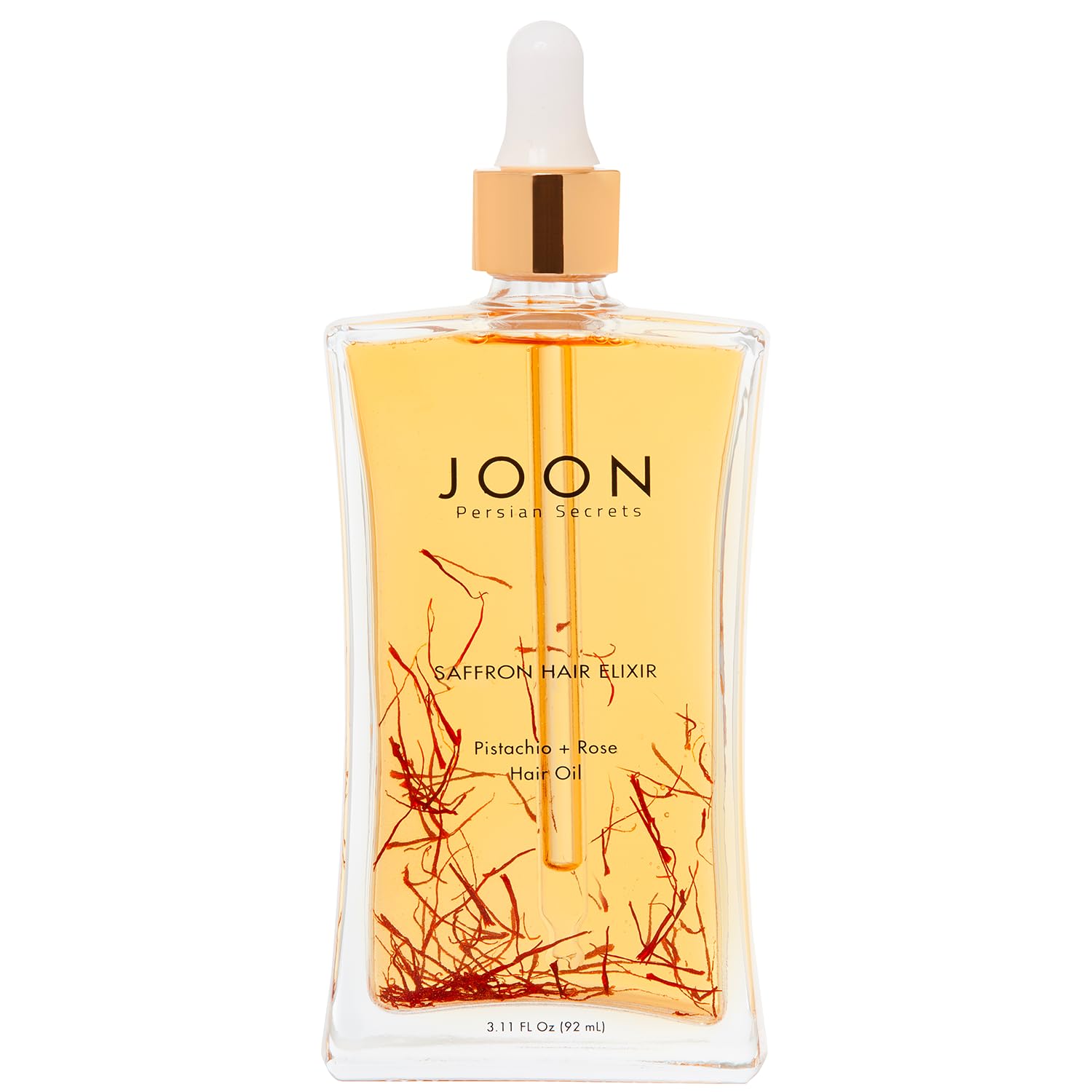White Smoke Joon Saffron Hair Elixir Pistachio + Rose Hair Oil, 3.11 Fl. Oz.