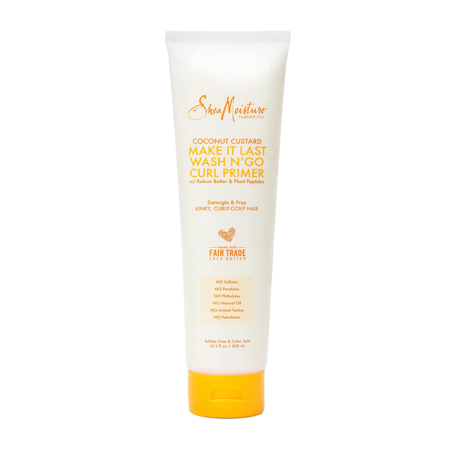 White Smoke SheaMoisture Coconut Custard Curl Defining Cream - Make It Last Wash N' Go Primer, Enhancer & Detangler for Wavy & Curly Hair, Organic Shea Butter, 10.3 Oz