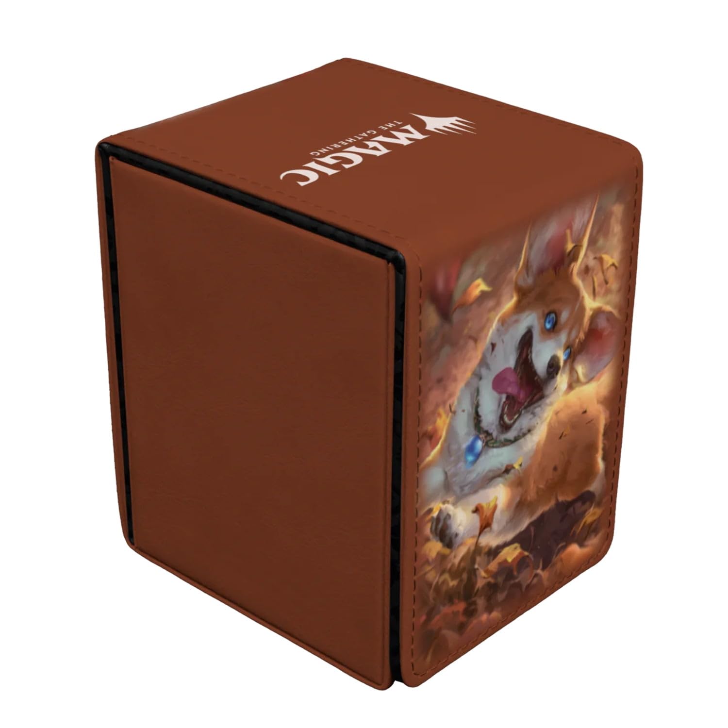 White Smoke Ultra Pro - Mana 8 Alcove Edge Deck Box - Lotus for Magic: The Gathering, Store & Protect up to 100 Standard Size MTG Cards, Great for Commander Deck, Side Loading Deck Box, Premium Leatherette