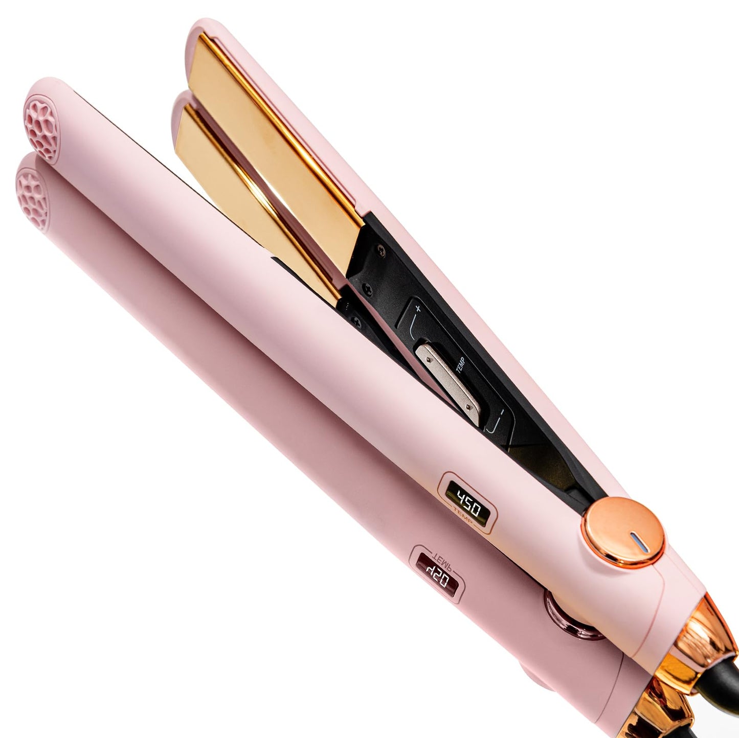 White Smoke TYMO Flat Iron Hair Straightener and Curler 2 in 1 with 10s Fast Heating, 1 Inch Professional Titanium Straightening Curling Iron with 32 Adjustable Temp and Automatic Shut Off