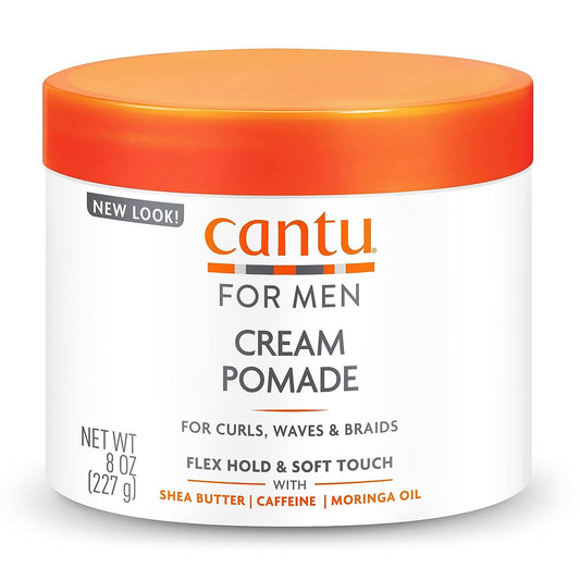 White Smoke Cantu Men's Collection Cream Styling Pomade, 8 Oz (Packaging May Vary)