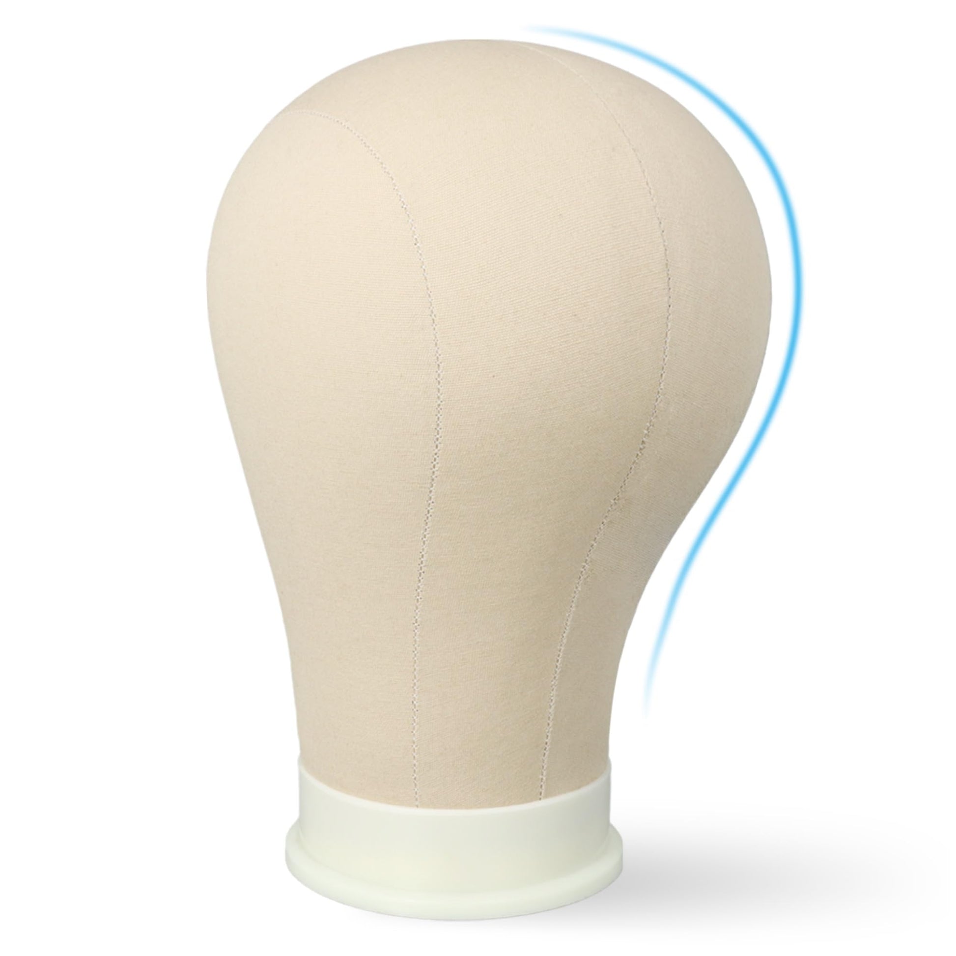 White Smoke 22 Inch Wig Head for Wig, Canvas Mannequin Head with Mount Hole, Manikin Head for Wig Making, Styling and Display, Head Contour More Realistic