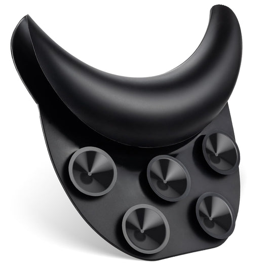 White Smoke Noverlife Salon Neck Rest Cushion with Suction Cup, Non-Slip Soft Silicon Shampoo Bowl Neck Rest, Portable Hair Salon Shampoo Sink Gel Neck Pad, Hair Washing Sink Neck Support for Home Salon Basin