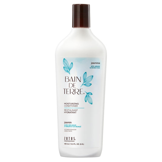 Lavender Bain de Terre Jasmine Moisturizing Conditioner, Rich Hydration for Dry Hair, with Argan & Monoi Oils, Paraben-Free, Color-Safe, Vegan, 13.5 Fl Oz