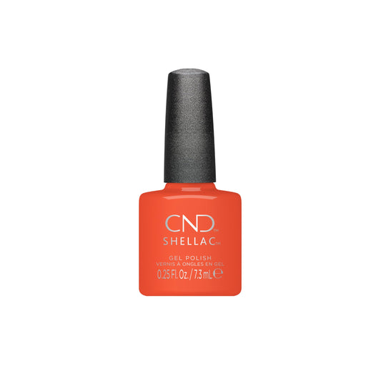 White Smoke CND Shellac Gel Nail Polish, Long-lasting Nail Paint Color with Curve-hugging Brush, 323 B-day candle, 0.25 fl oz
