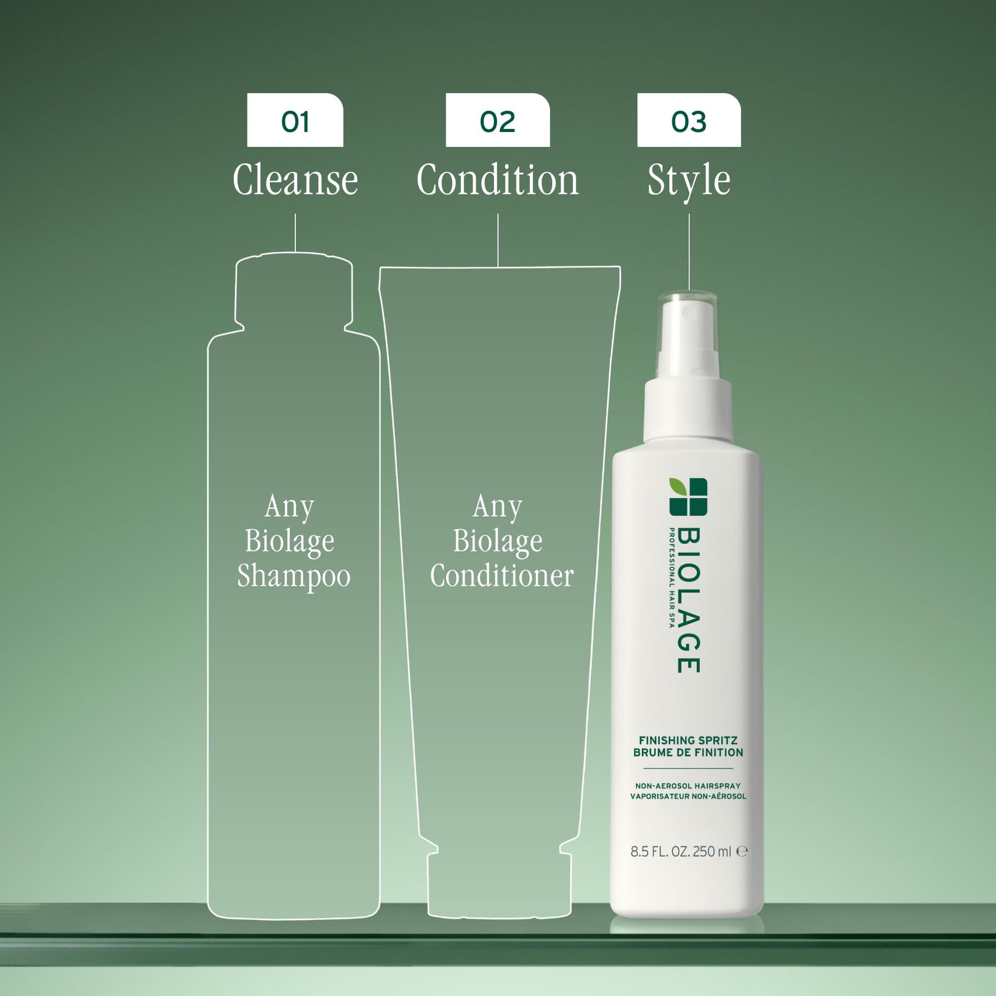 Slate Gray BIOLAGE Finishing Spritz - Strong Hold, Quick Dry Non-Aerosol Hairspray, Controls Frizz for Up to 24 Hours, Vegan & Cruelty-Free, packaging may vary