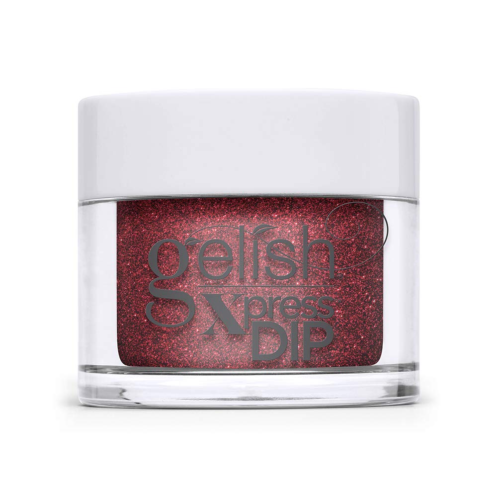 Lavender Gelish Xpress Dip Good Gossip - Red Nail Dip Powder, Vibrant Color, Professional Quality, High Shine, Chip-Resistant, 1.5 ounce.